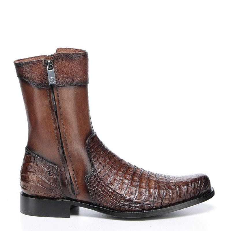 Botin de vestir en piel genuina de caimán