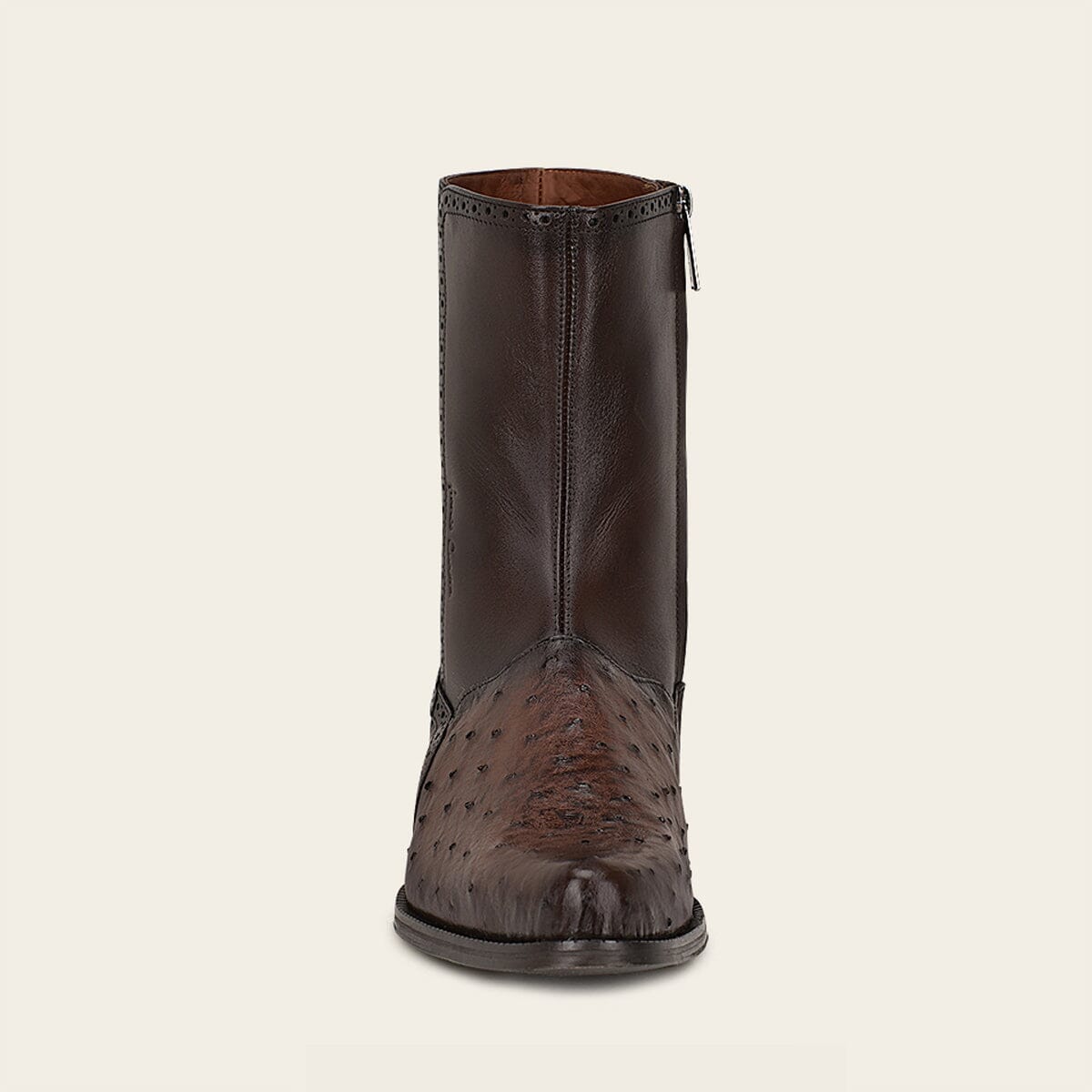 Botin de vestir en piel genuina de avestruz