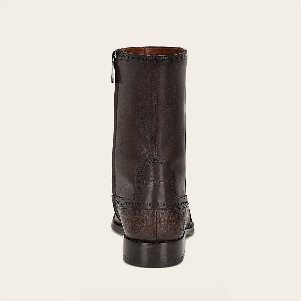 Botin de vestir en piel genuina de avestruz