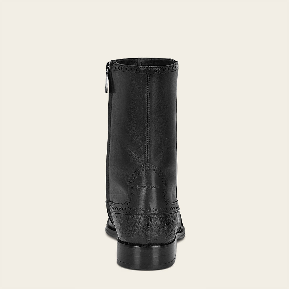 Botin de vestir en piel genuina de avestruz