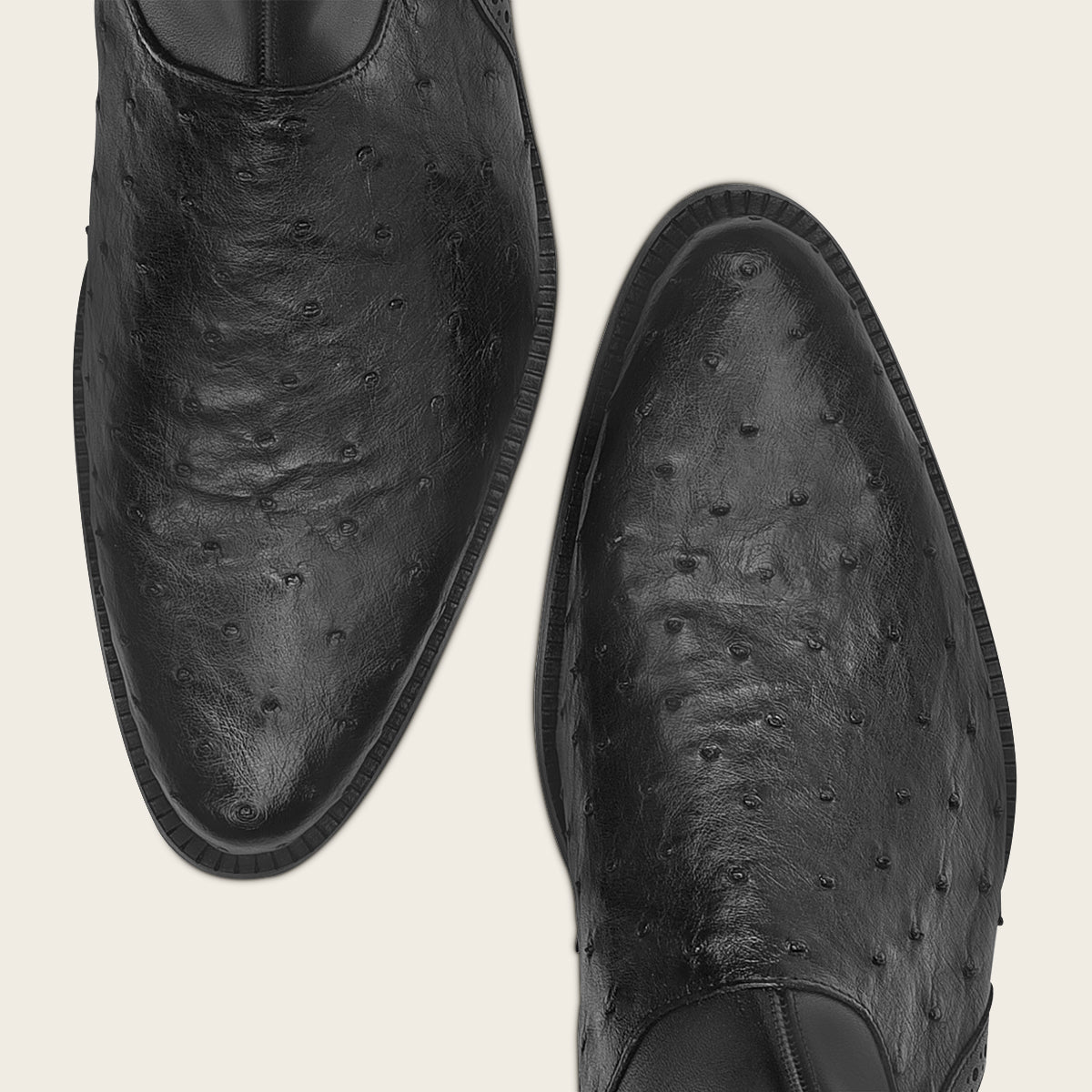 Botin de vestir en piel genuina de avestruz