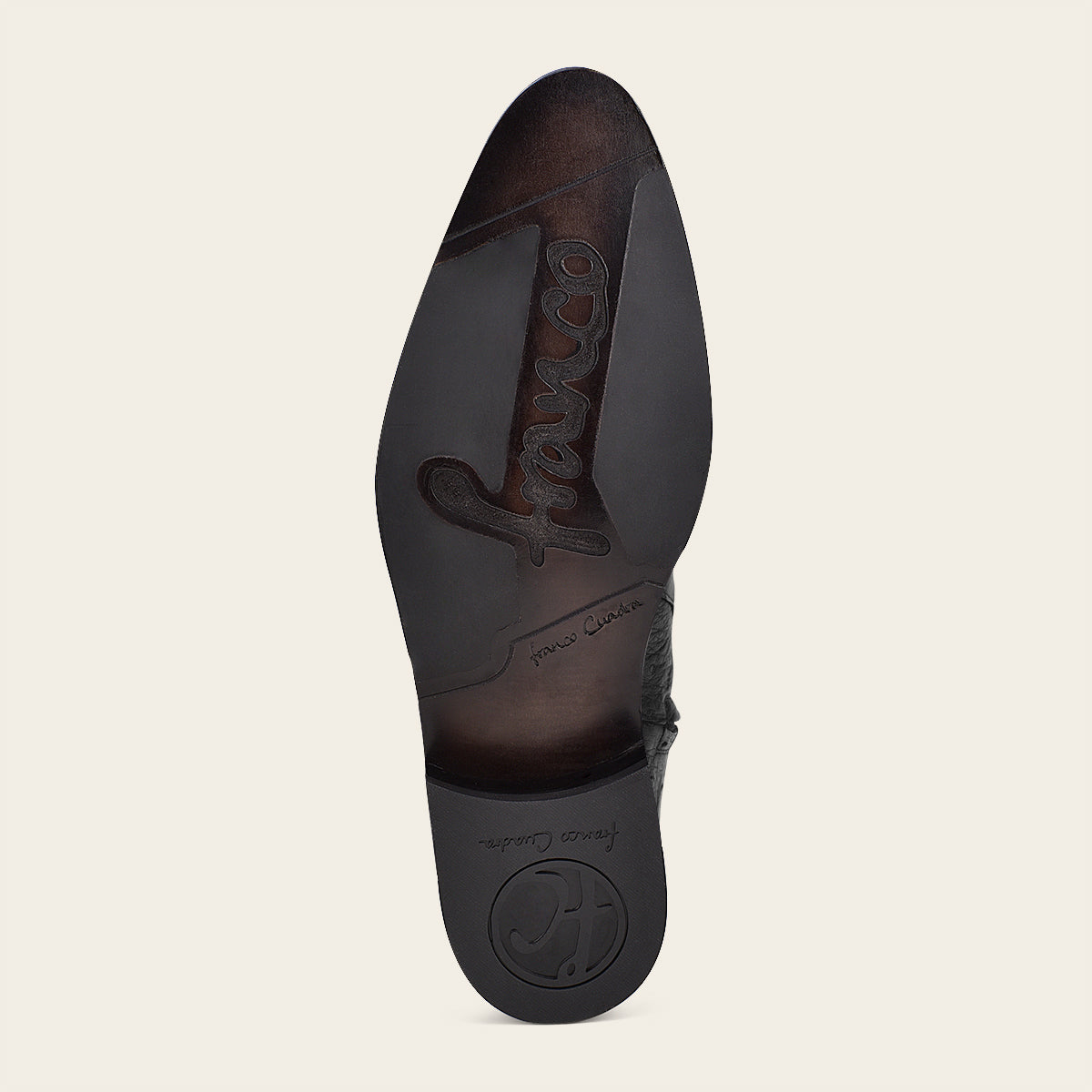 Botin de vestir en piel genuina de avestruz
