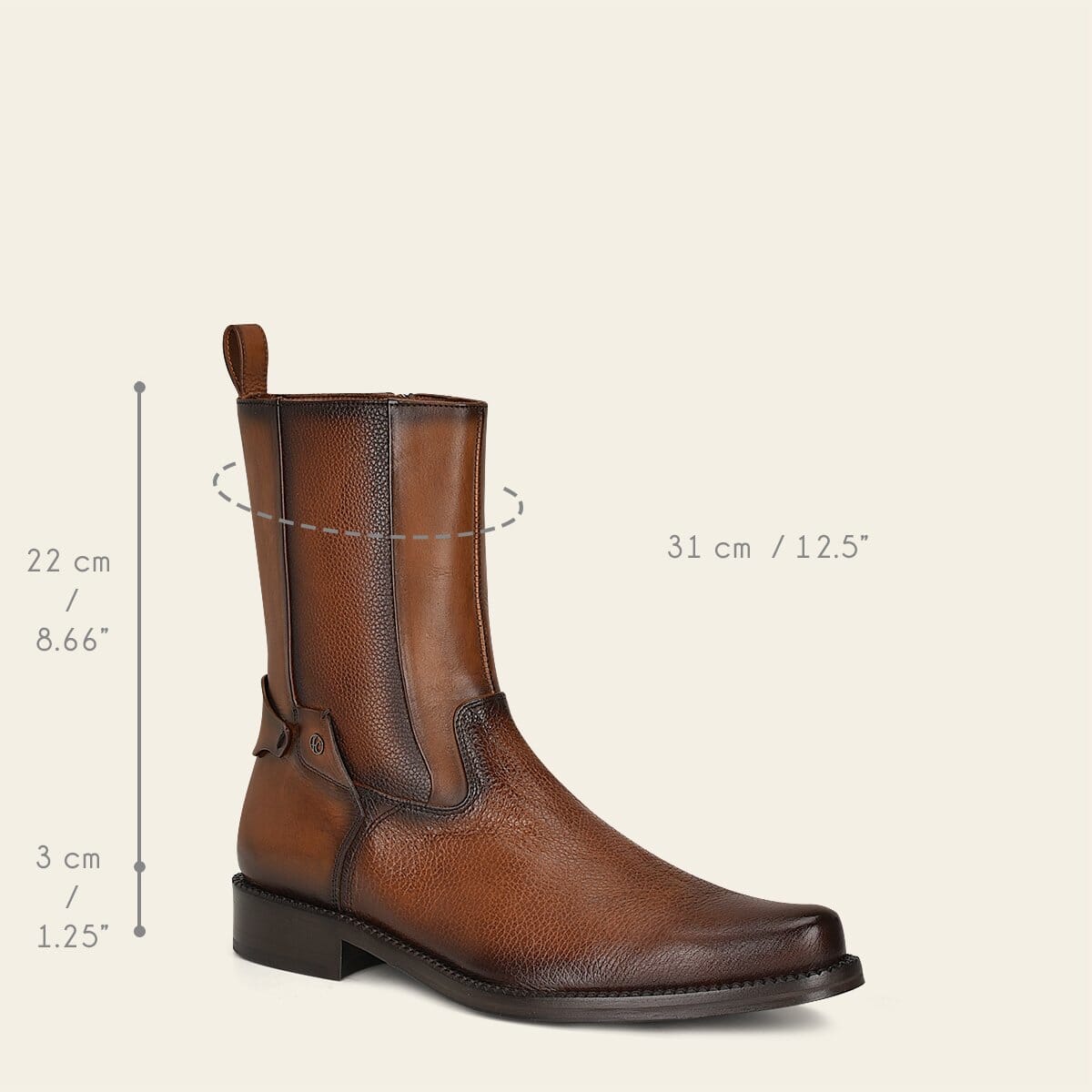 Botin de vestir en piel genuina de venado
