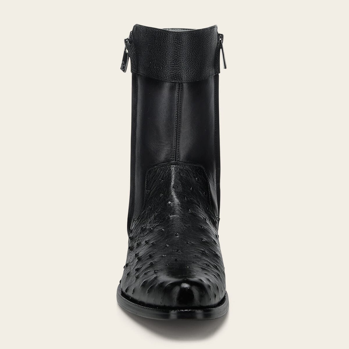 Bota de vestir en piel genuina de avestruz para caballero