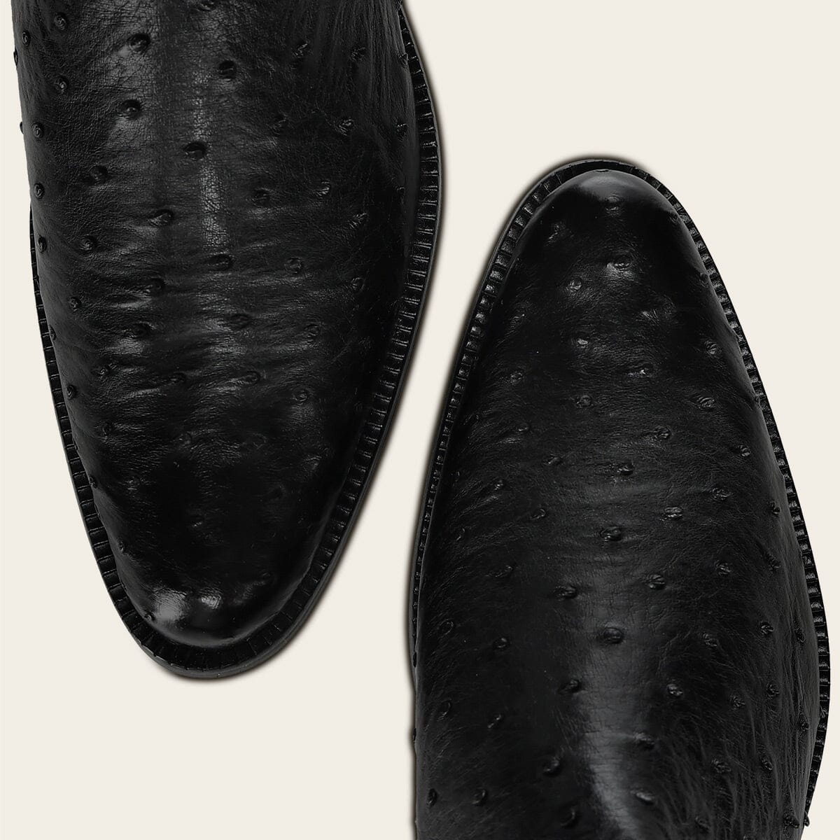 Bota de vestir en piel genuina de avestruz para caballero