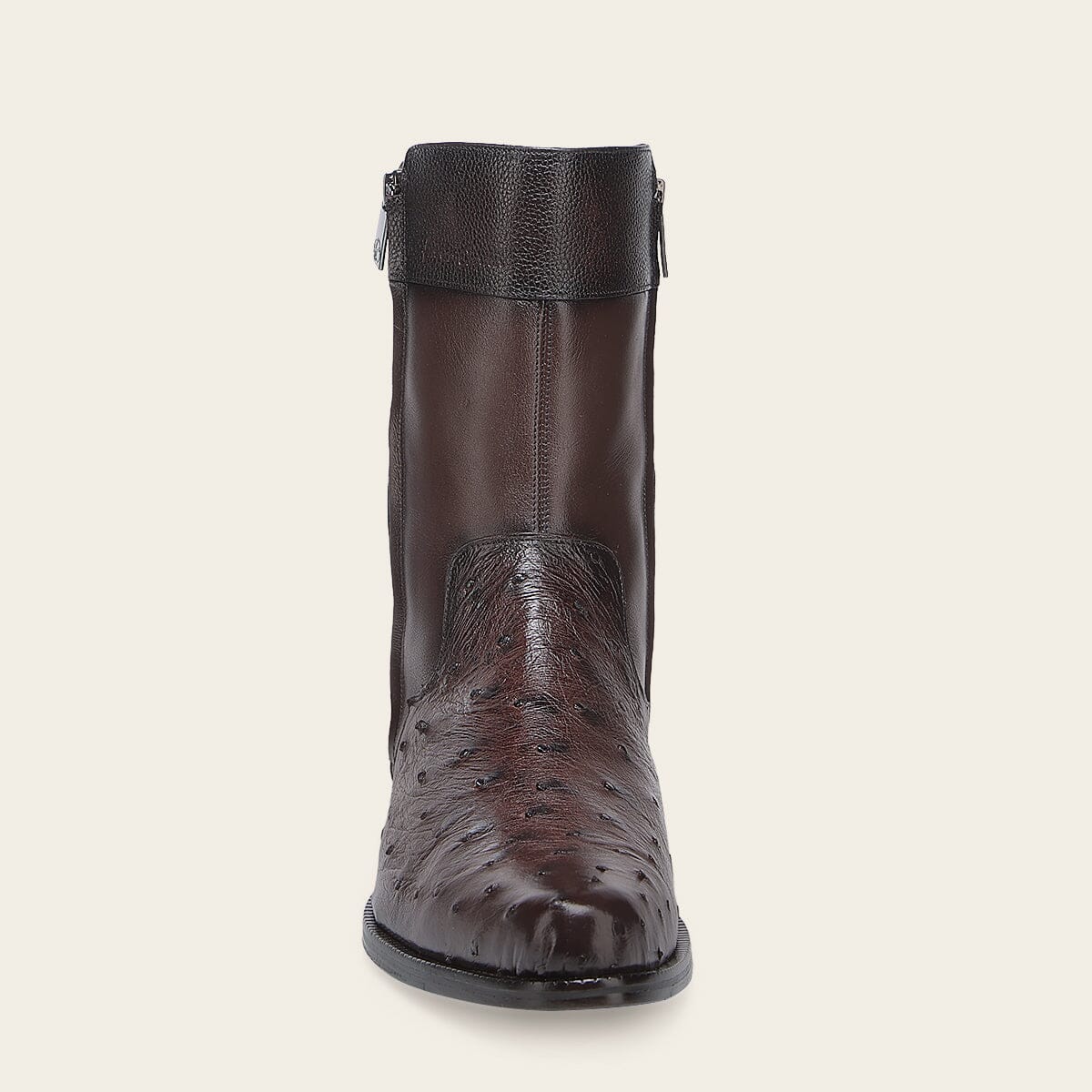Botin de vestir en piel genuina de avestruz