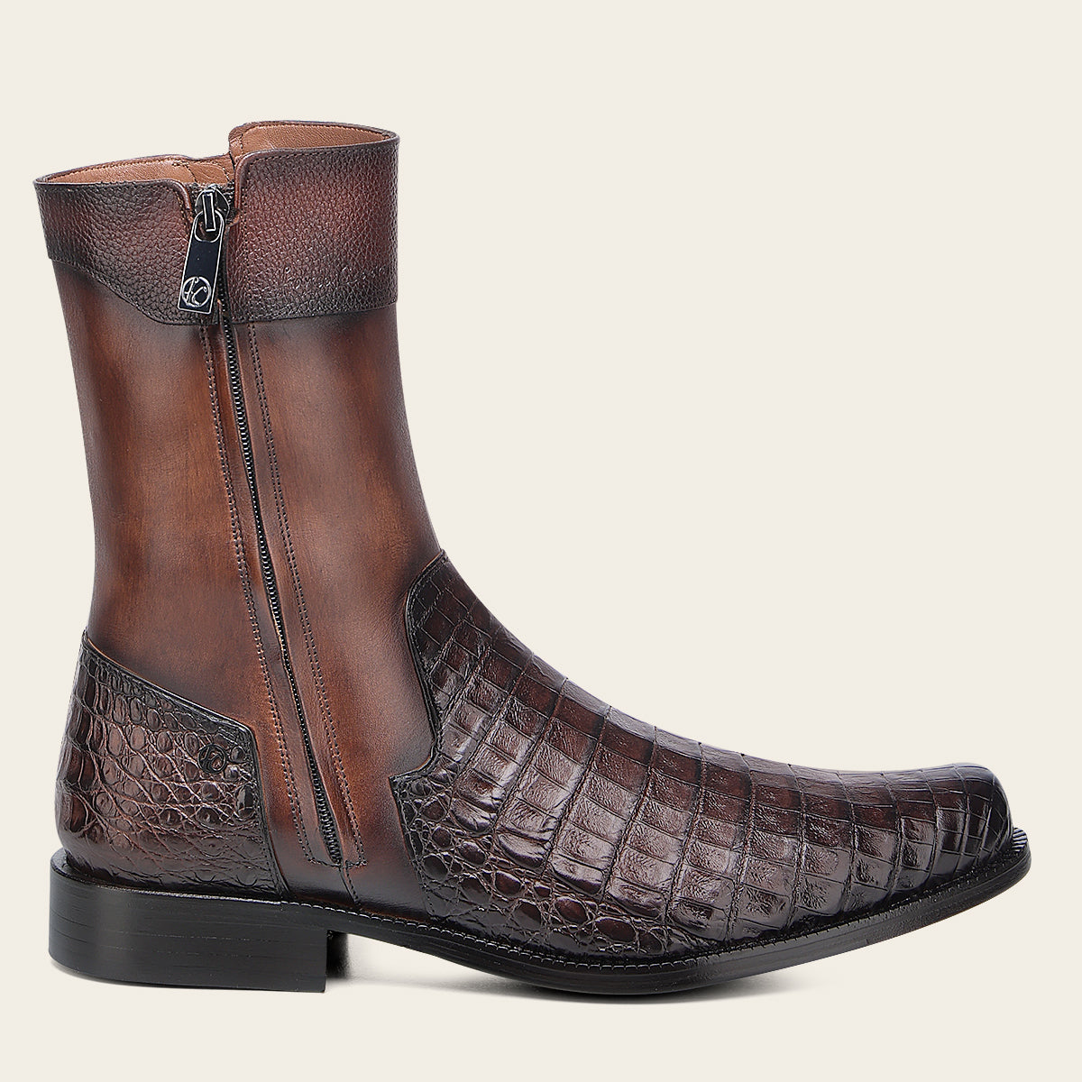 Bota de vestir en piel genuina de caimán