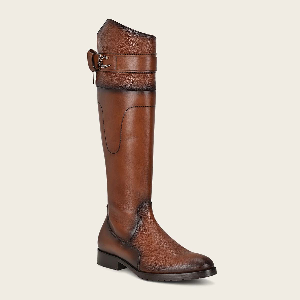 Bota alta para dama en piel genuina de res