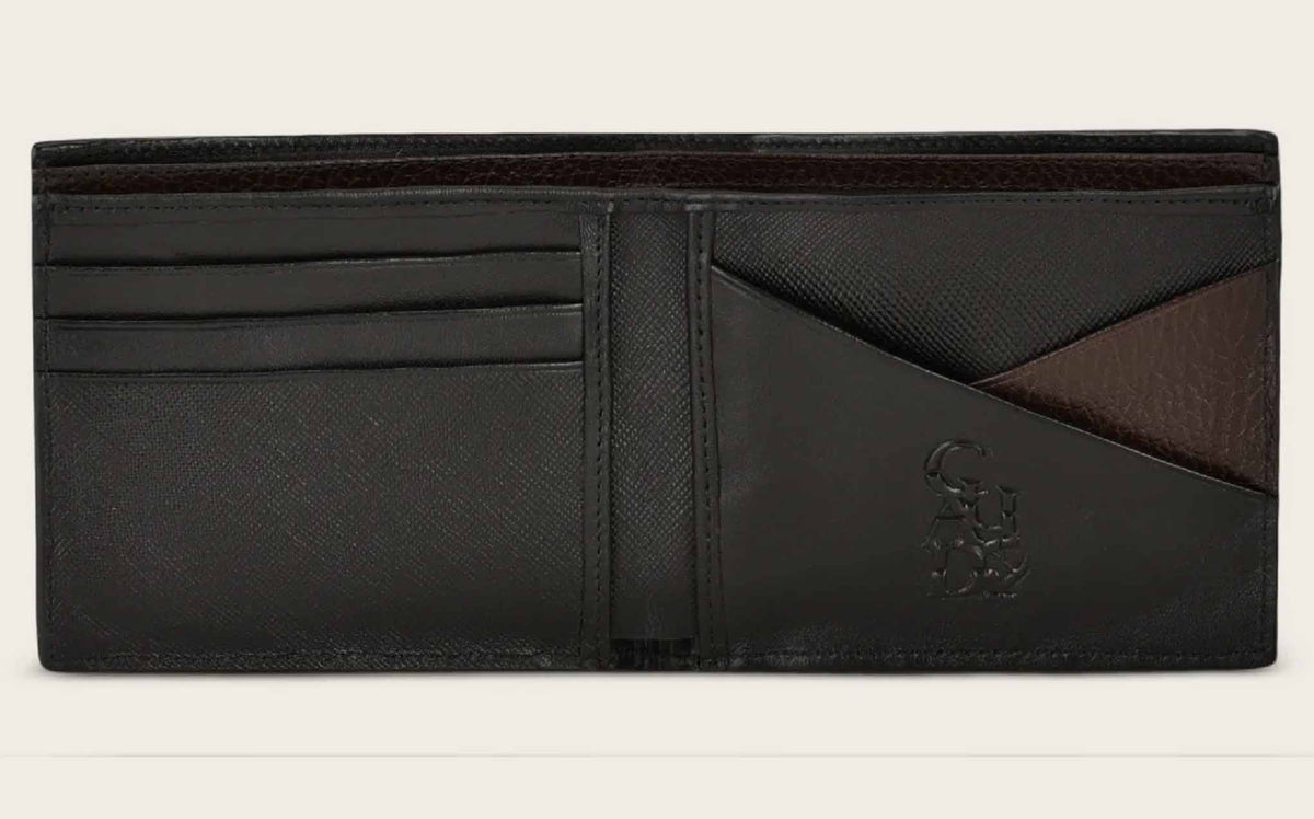 Cartera de mantarraya color marrón/negro
