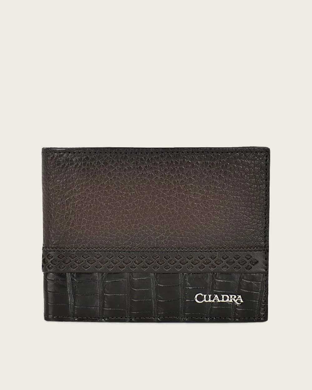 Cartera de piel de cocodrilo del Nilo marrón