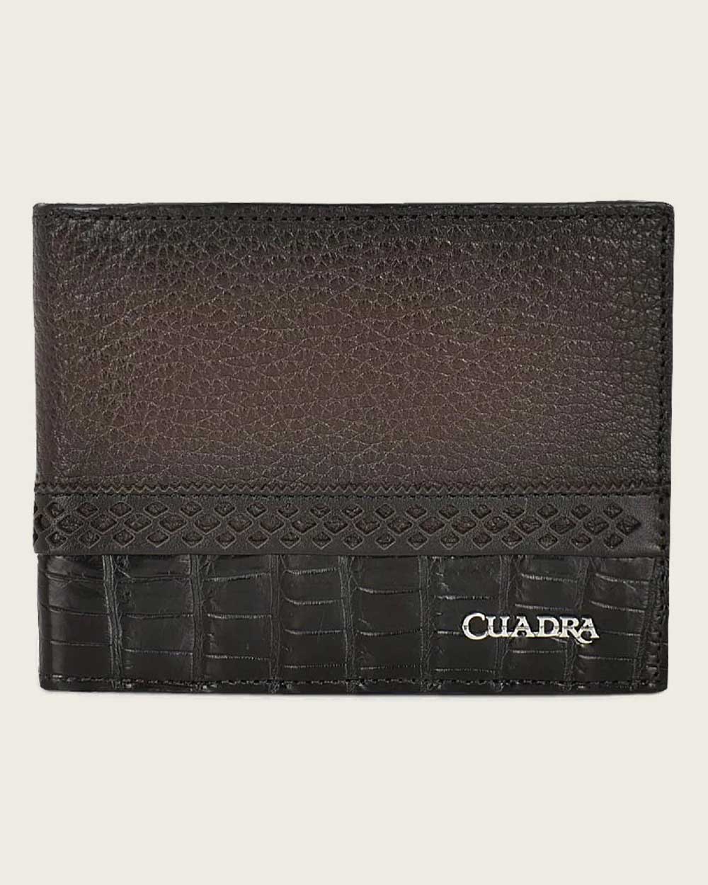 Cartera de piel de cocodrilo del Nilo marrón