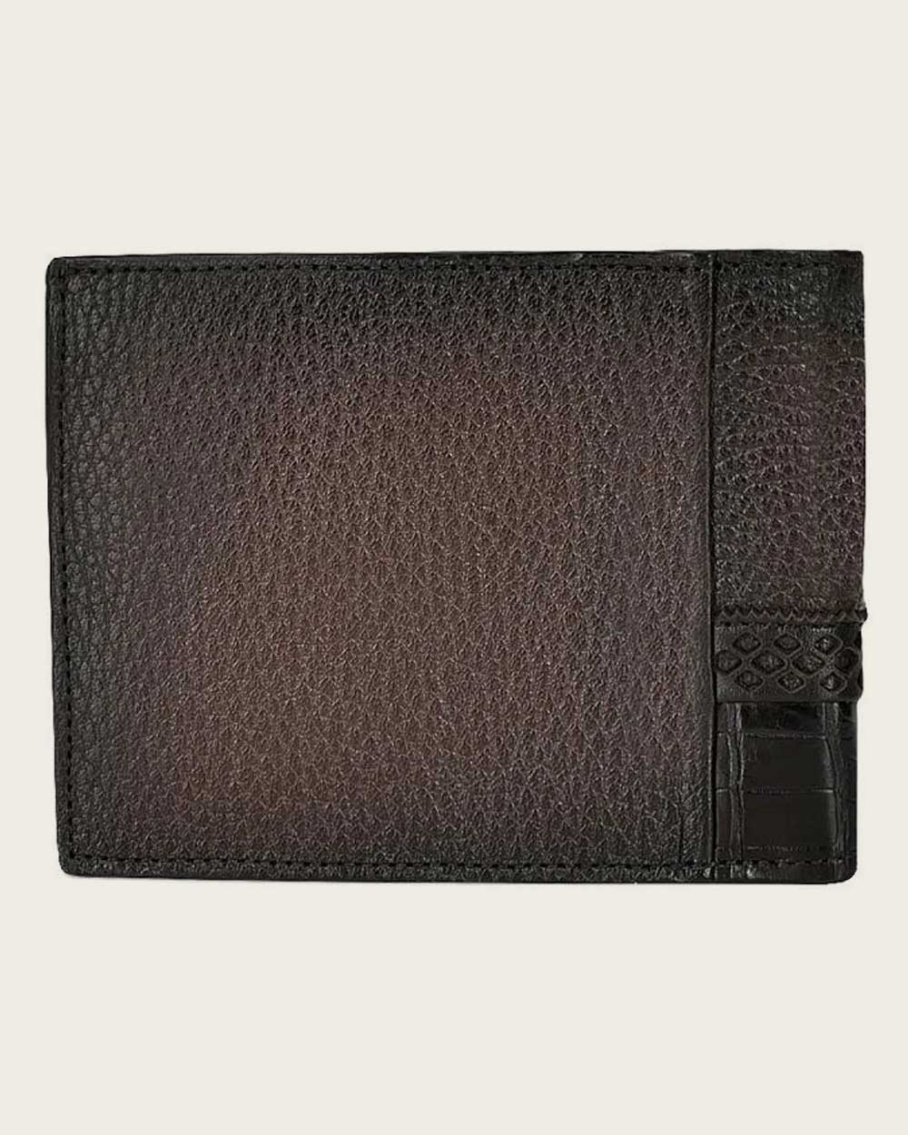 Cartera de piel de cocodrilo del Nilo marrón