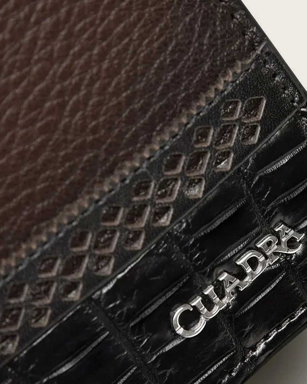 Cartera de piel de cocodrilo del Nilo marrón