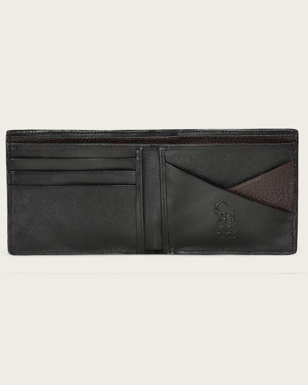Cartera de piel de cocodrilo del Nilo marrón