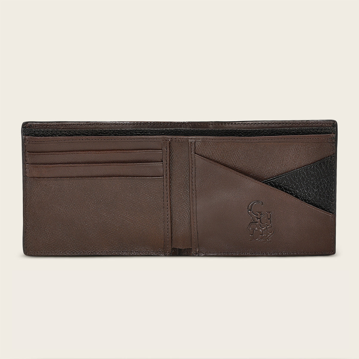 Cartera de piel de cocodrilo del Nilo marrón