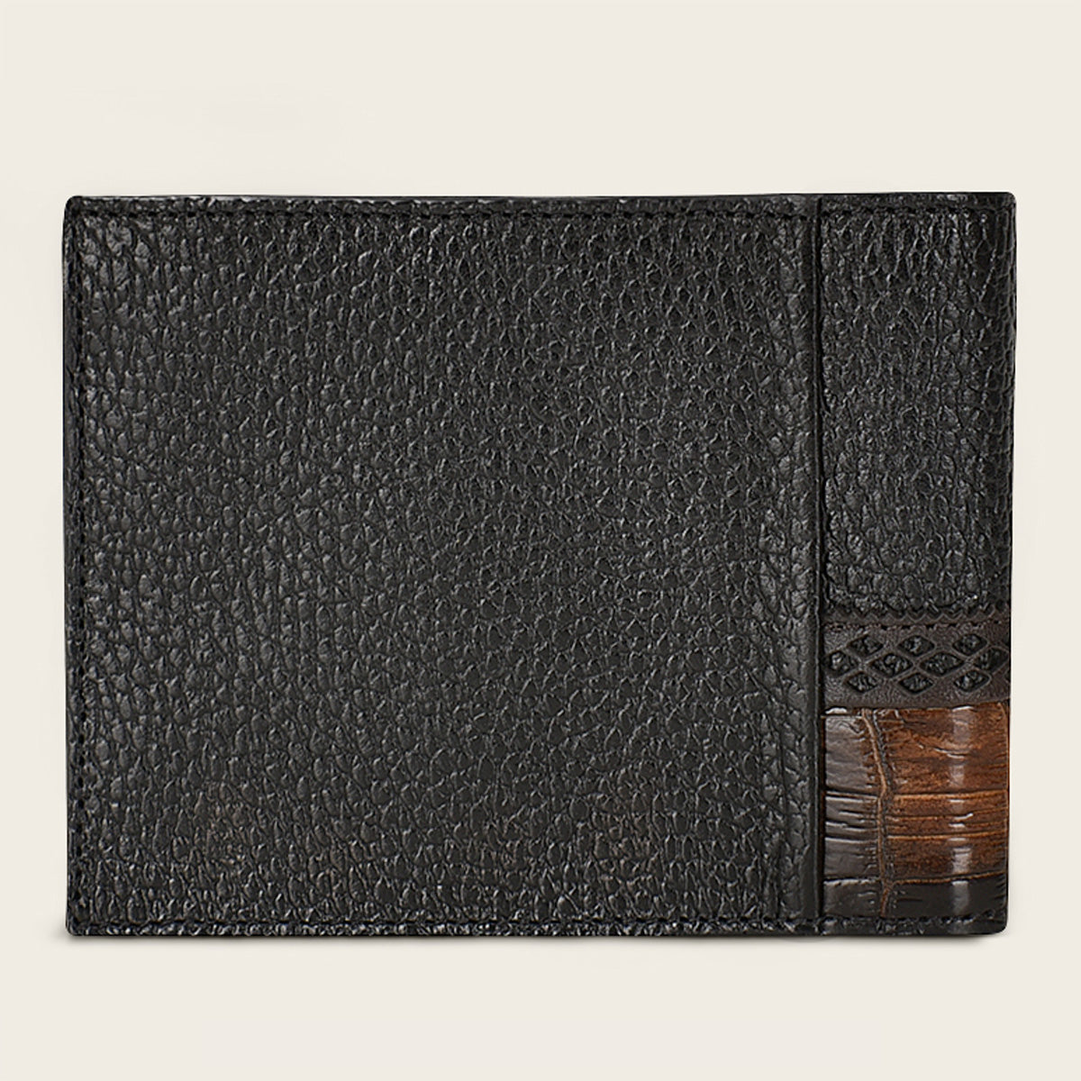 Cartera de piel de cocodrilo del Nilo marrón