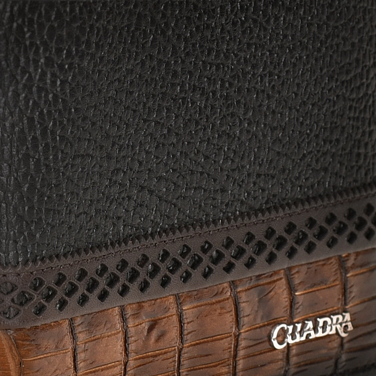 Cartera de piel de cocodrilo del Nilo marrón