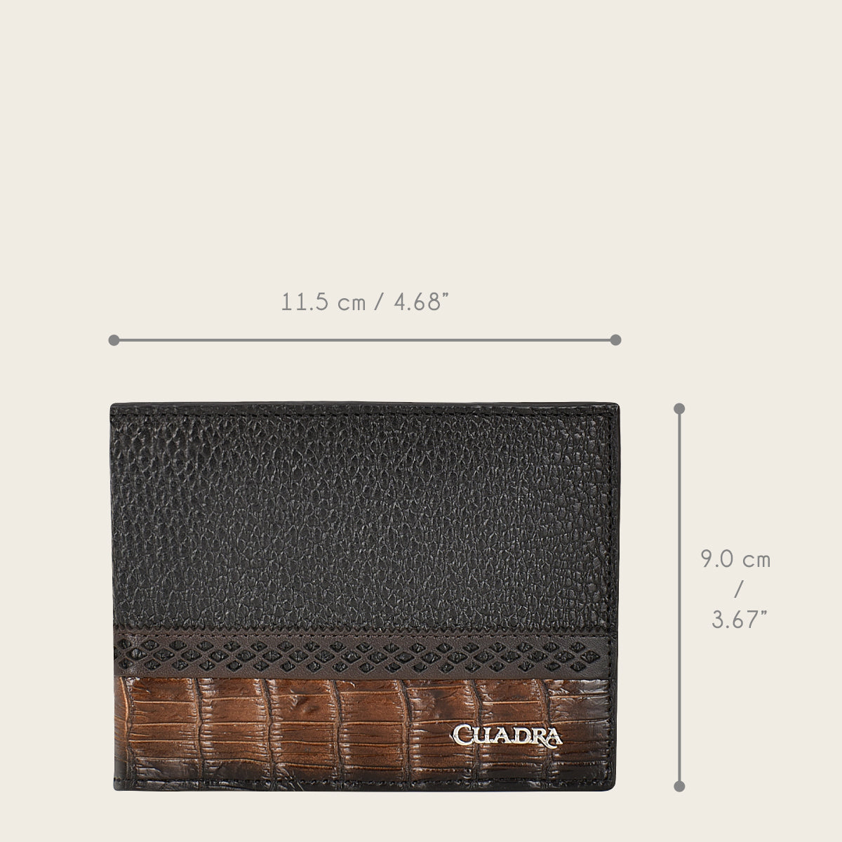 Cartera de piel de cocodrilo del Nilo marrón