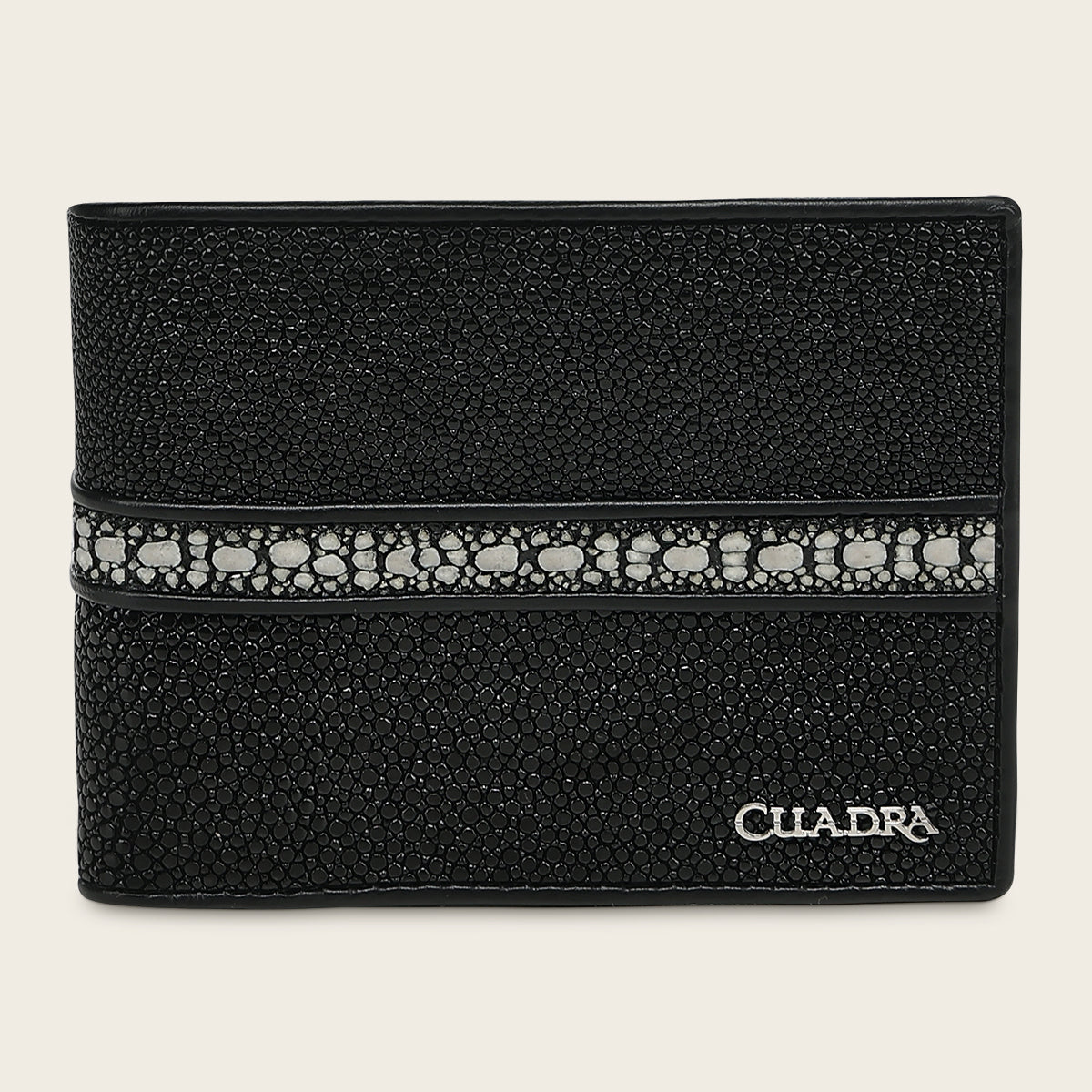 Cartera en piel genuina de mantarraya para caballero