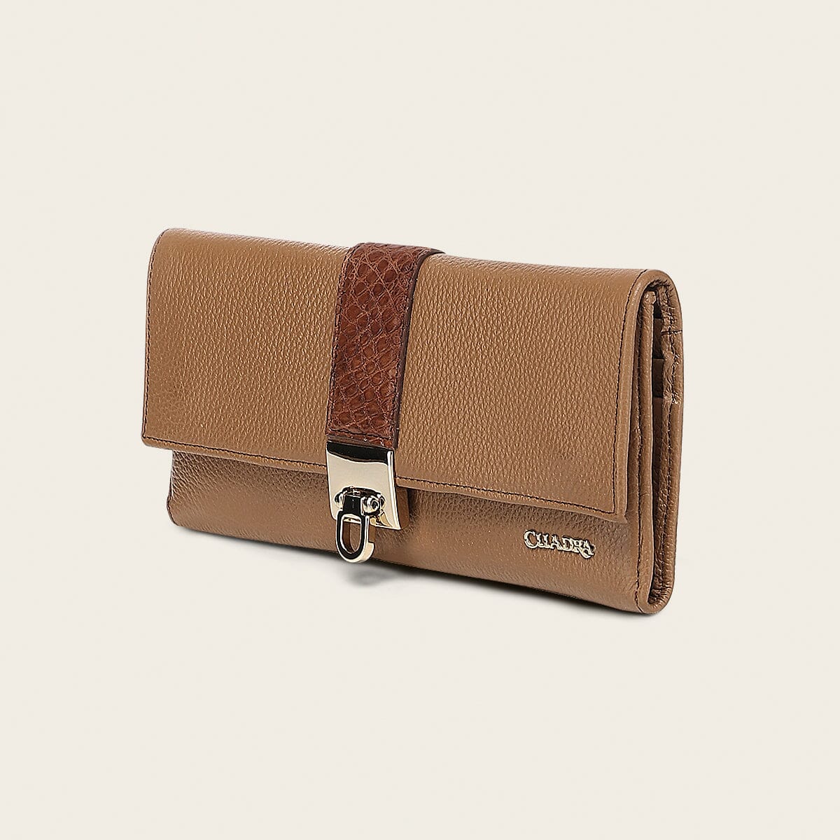 Cartera en piel genuina de alligátor para dama