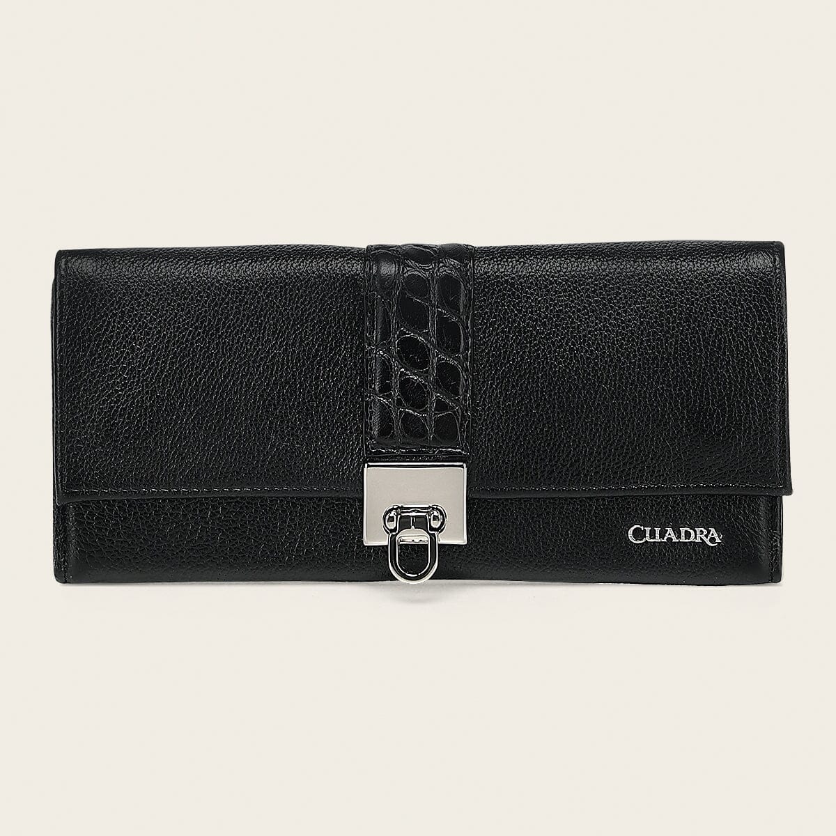 Cartera en piel genuina de alligátor para dama