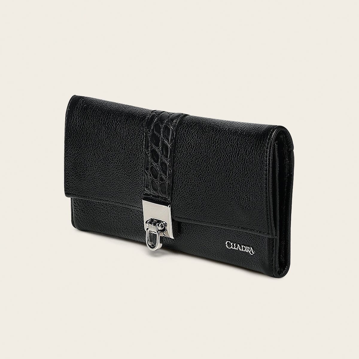 Cartera en piel genuina de alligátor para dama
