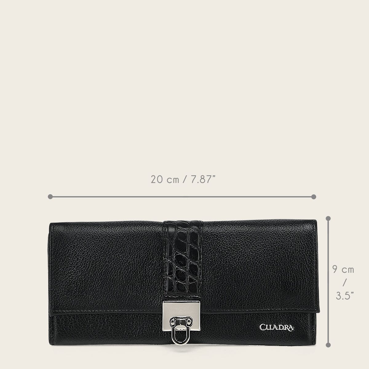 Cartera en piel genuina de alligátor para dama