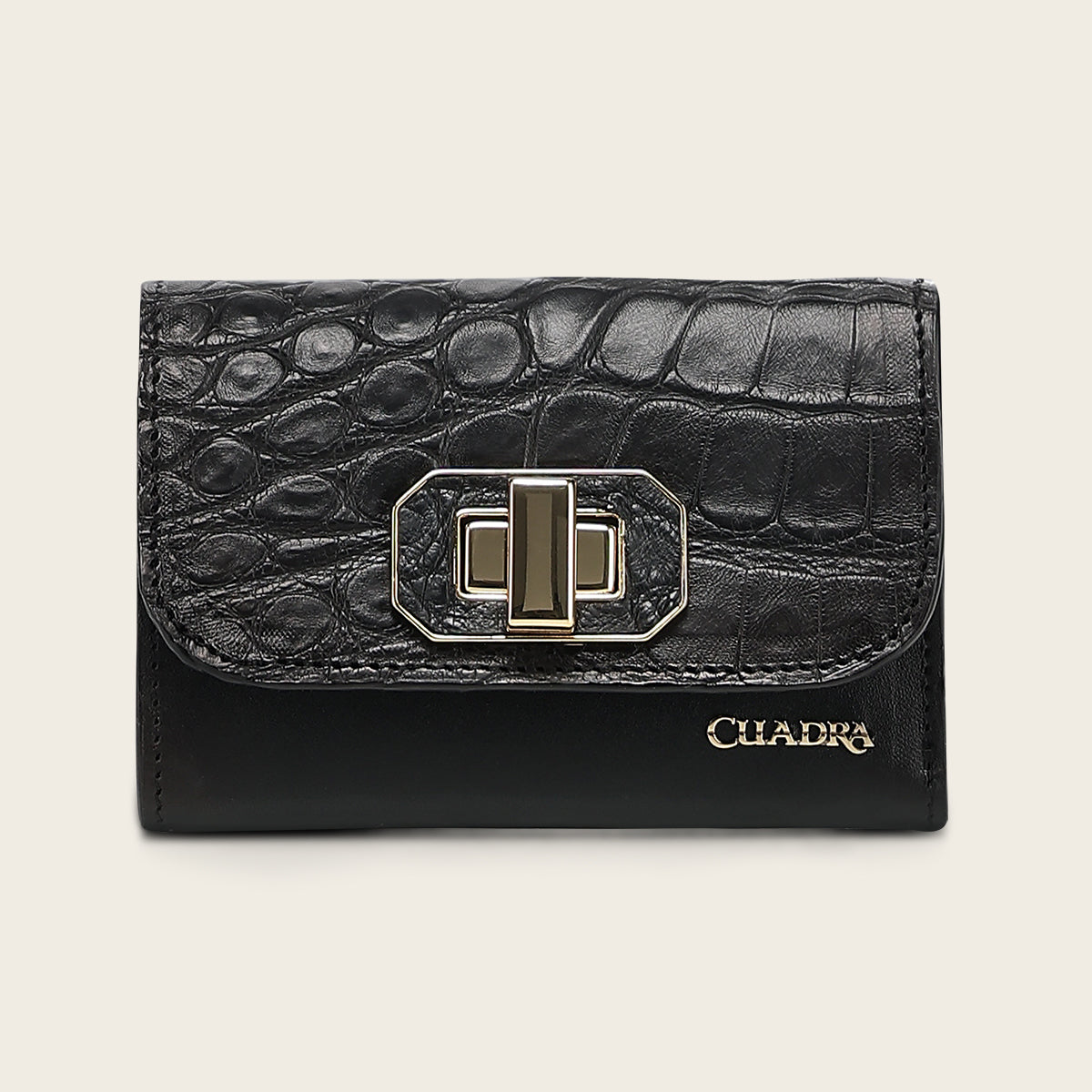 Cartera en piel genuina de alligator para dama