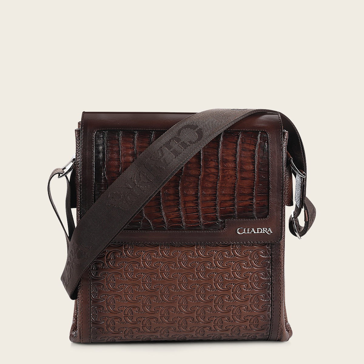 Bolso de mensajero exótico de color miel