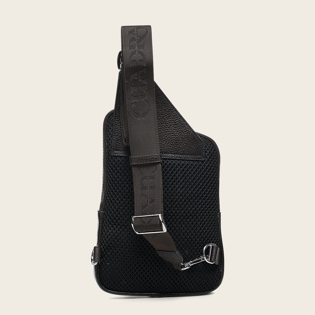 Bandolera en piel genuina de pitón para caballero