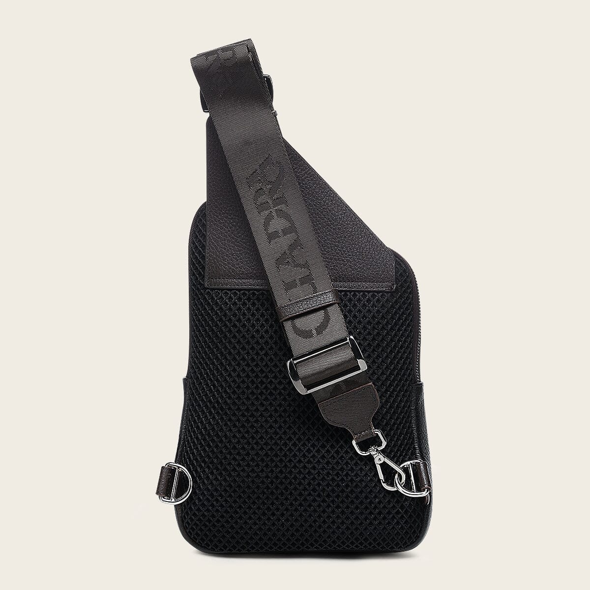 Bandolera en piel genuina de fuscus para caballero