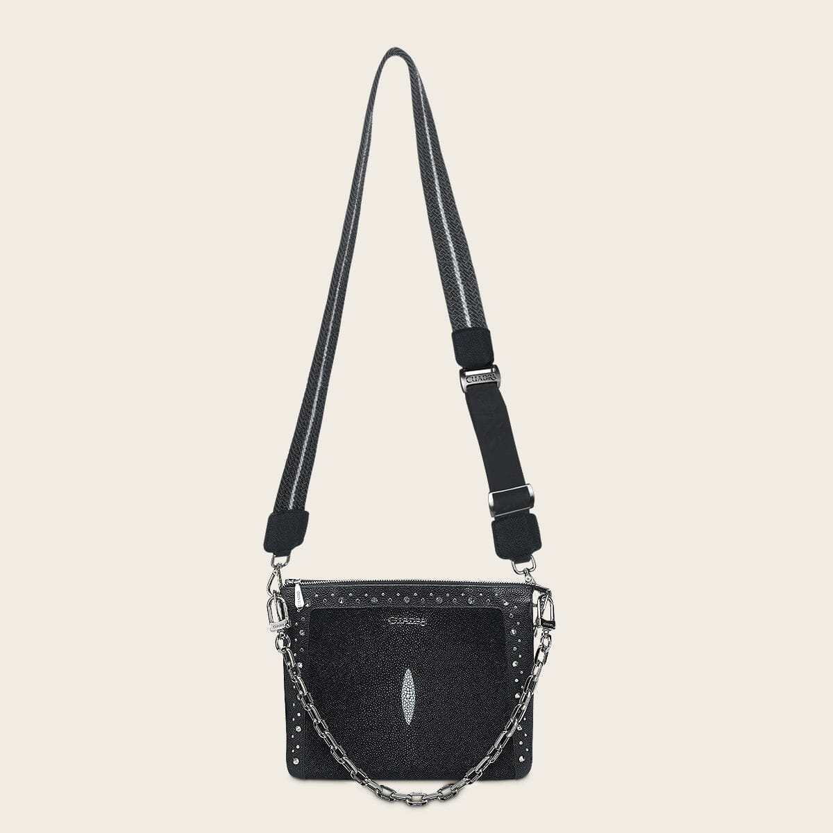 Crossbody en piel genuina de mantarraya para dama