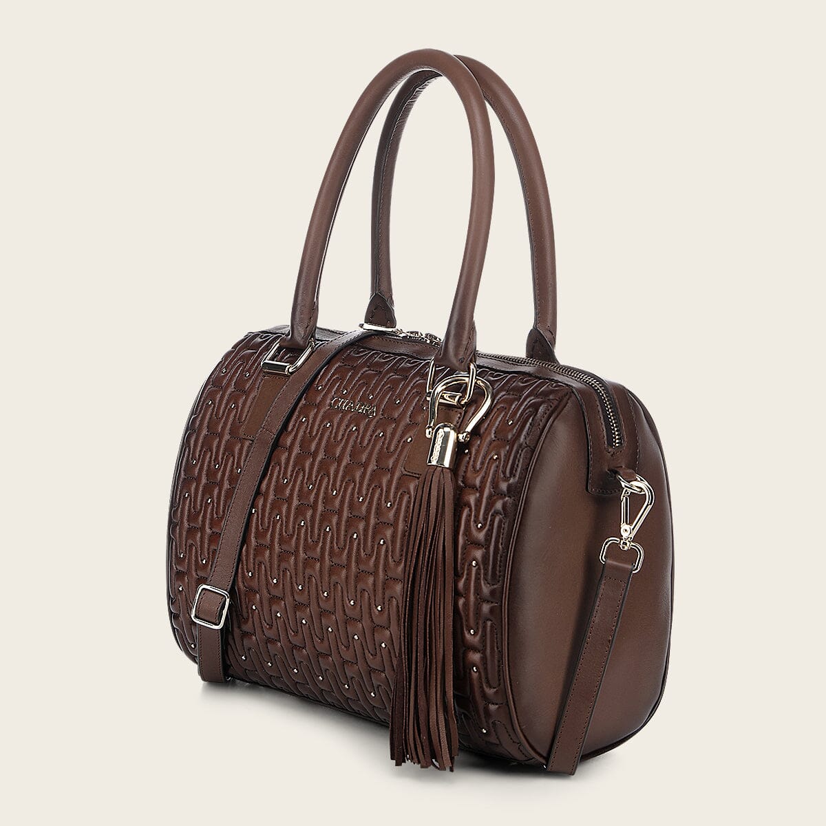 Bolso de hombro en piel genuina de cordero para dama