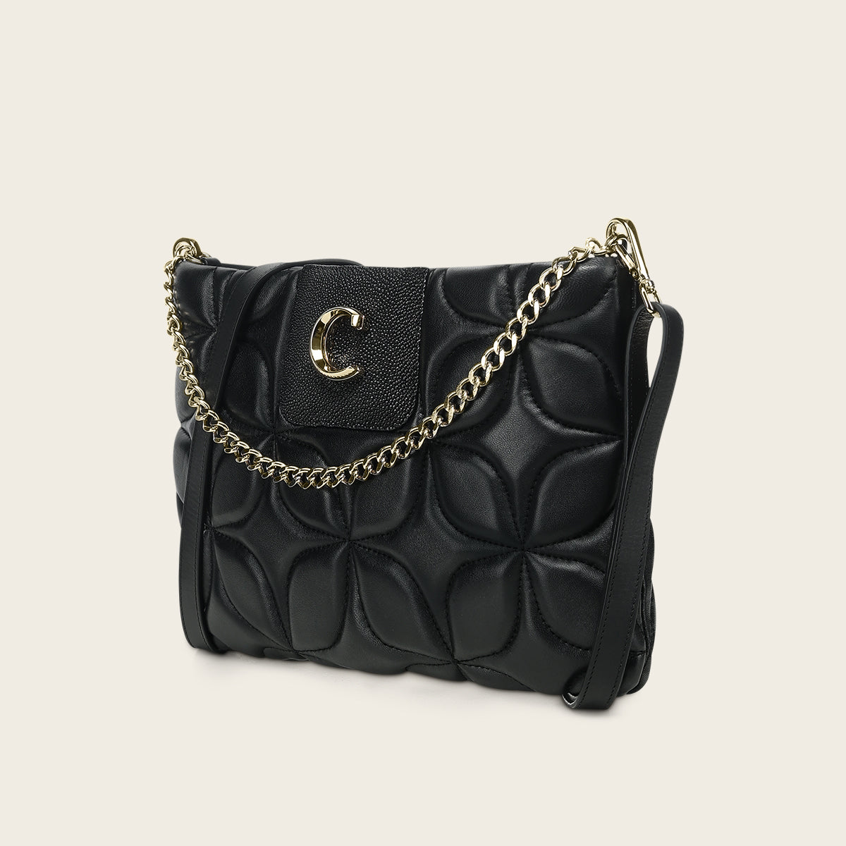 Crossbody en piel genuina de mantarraya para dama