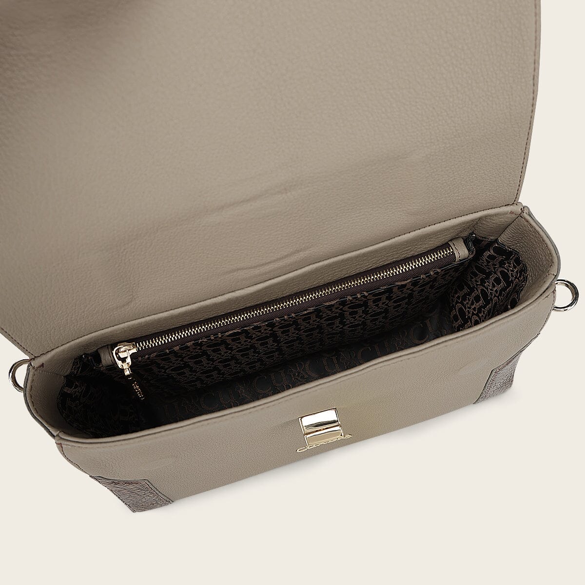 Bolso satchel en piel genuina de moreleti para dama