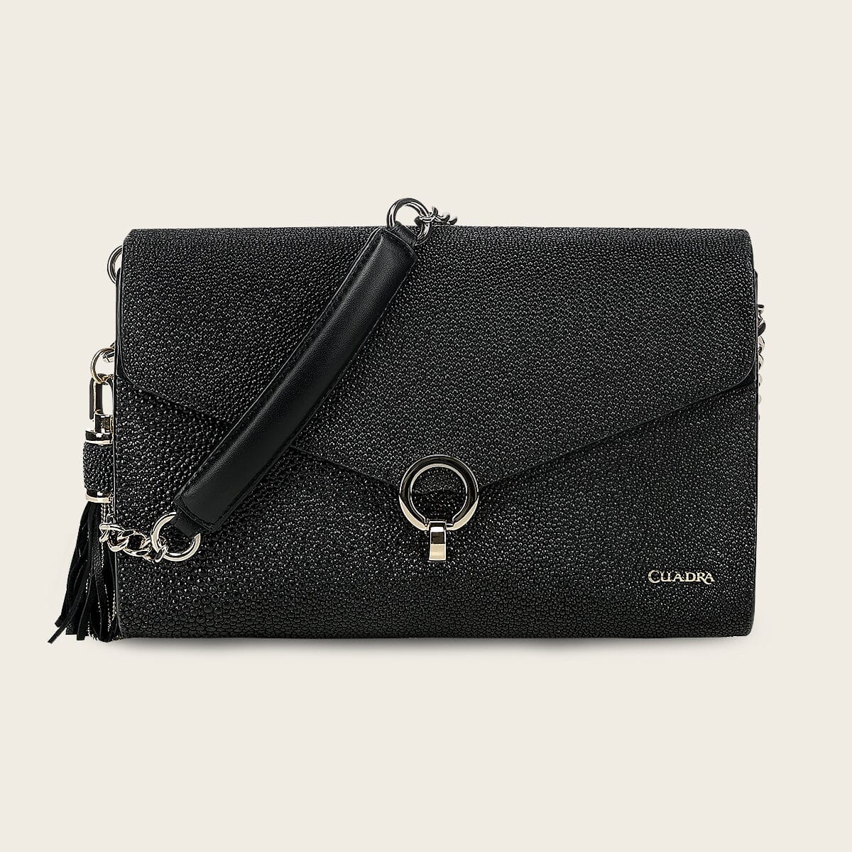 Bolso clutch en piel genuina de mantarraya para dama