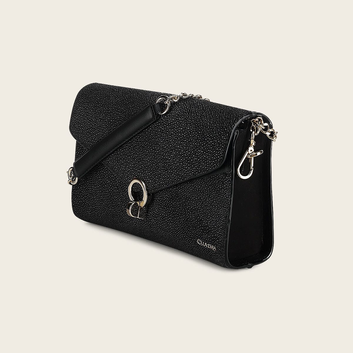 Bolso clutch en piel genuina de mantarraya para dama