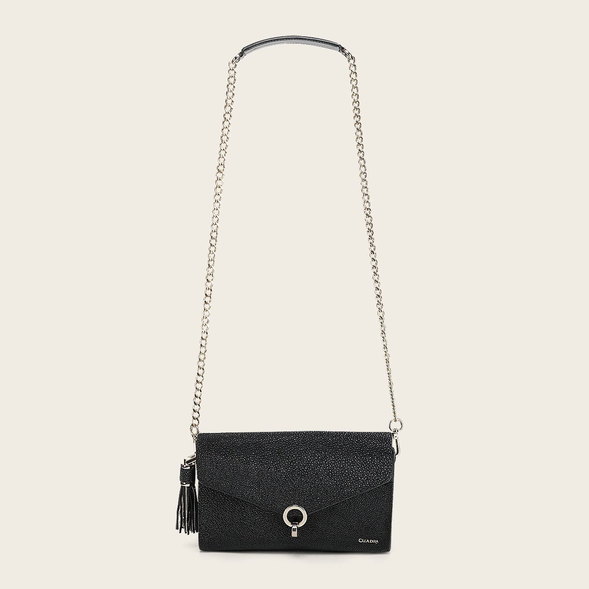 Bolso clutch en piel genuina de mantarraya para dama