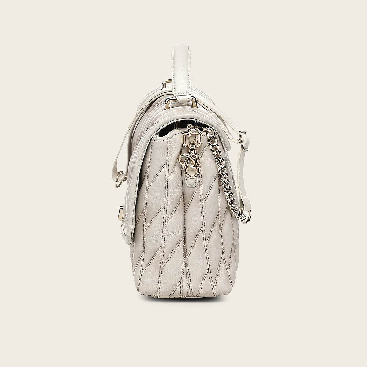 Bolso de mano en piel genuina de cordero para dama