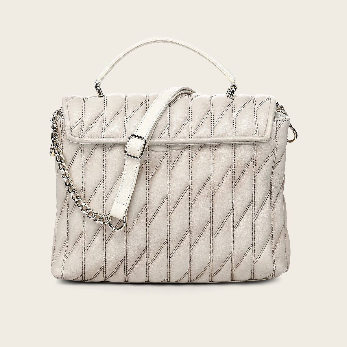 Bolso de mano en piel genuina de cordero para dama