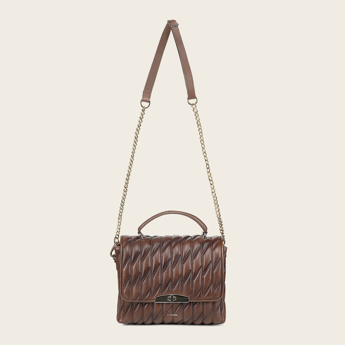 Bolso de mano en piel genuina de cordero para dama