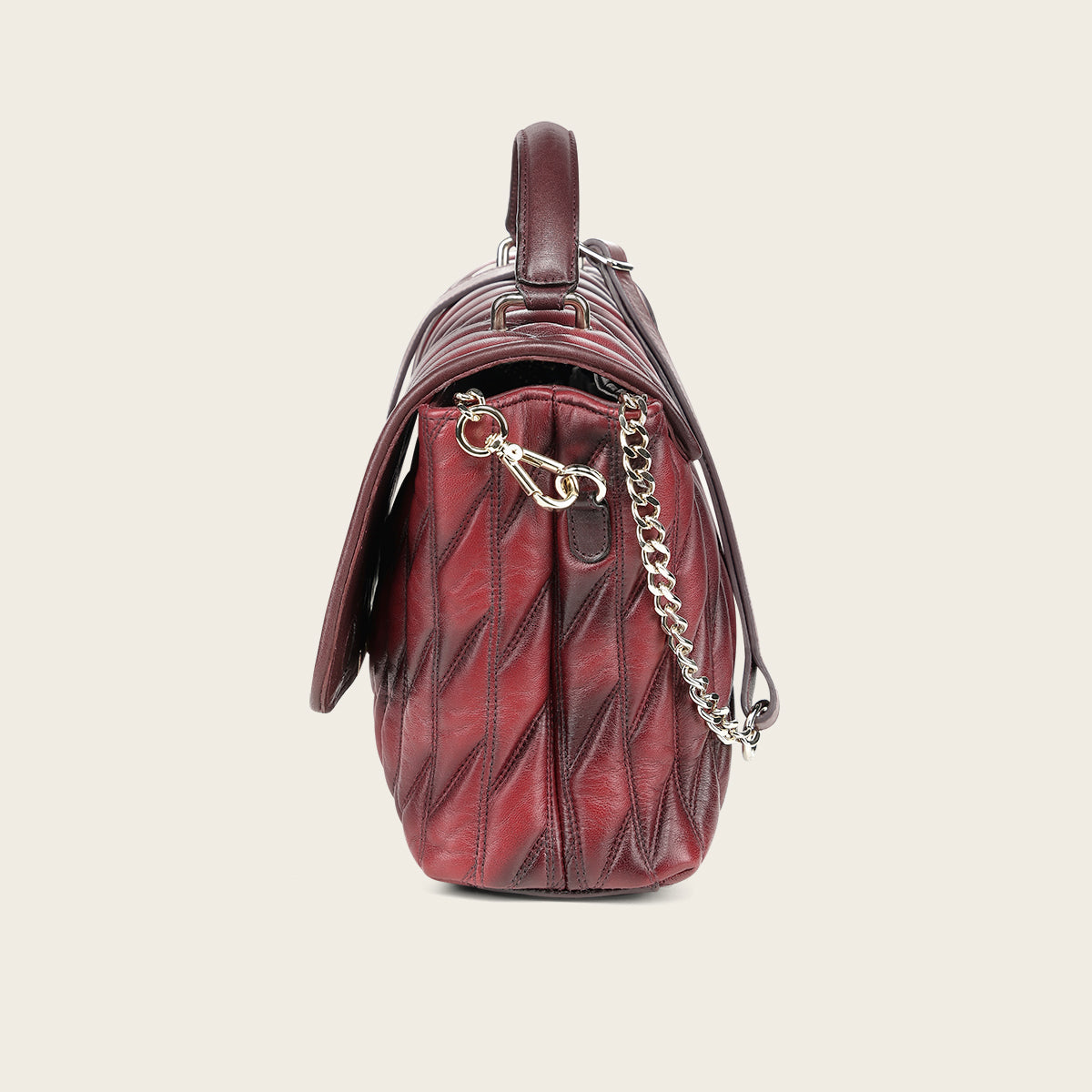 Bolso de mano en piel genuina de cordero para dama