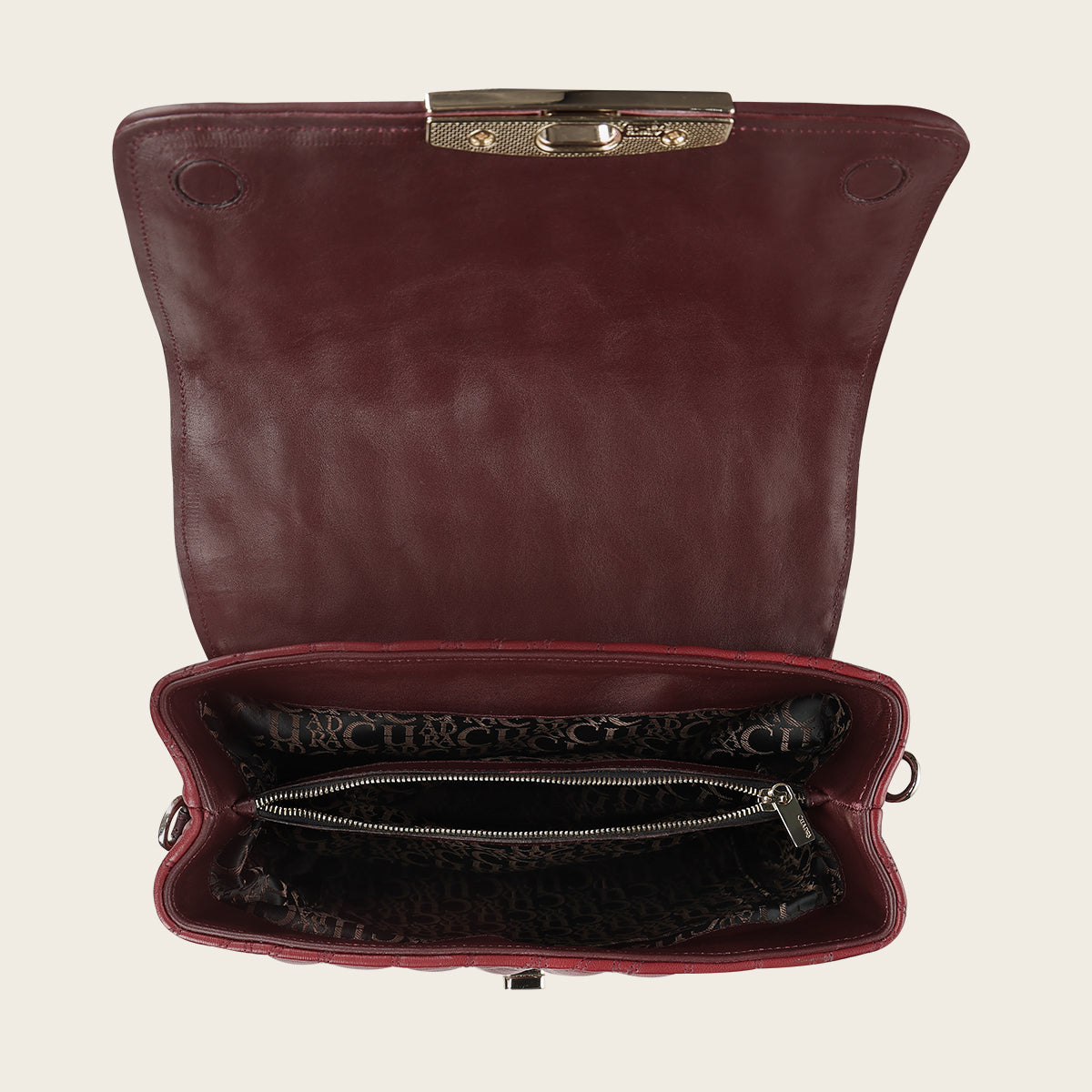 Bolso de mano en piel genuina de cordero para dama