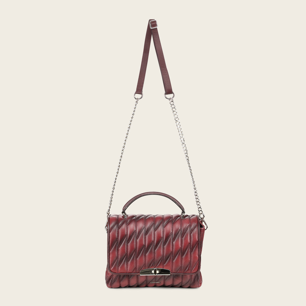Bolso de mano en piel genuina de cordero para dama