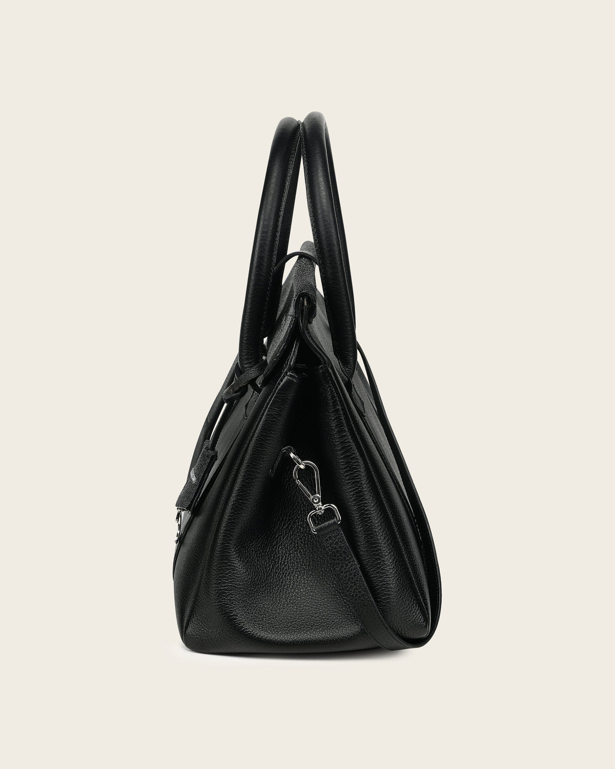 Bolso tipo satchel negro para mujer en auténtica piel de mantarraya