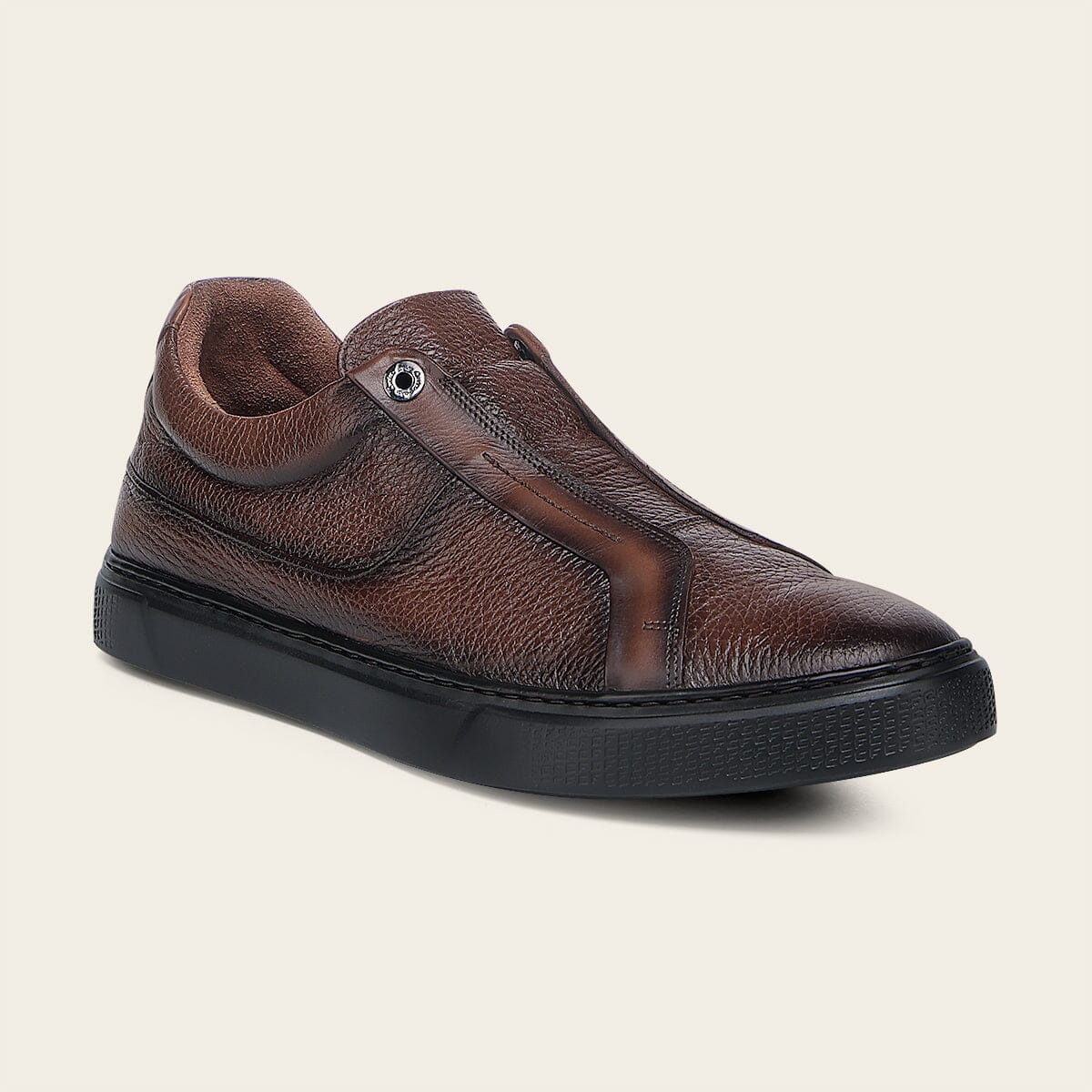Tenis en piel genuina de venado para caballero