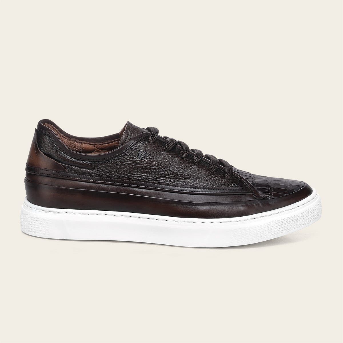 Tenis derby en piel genuina de alligator para caballero
