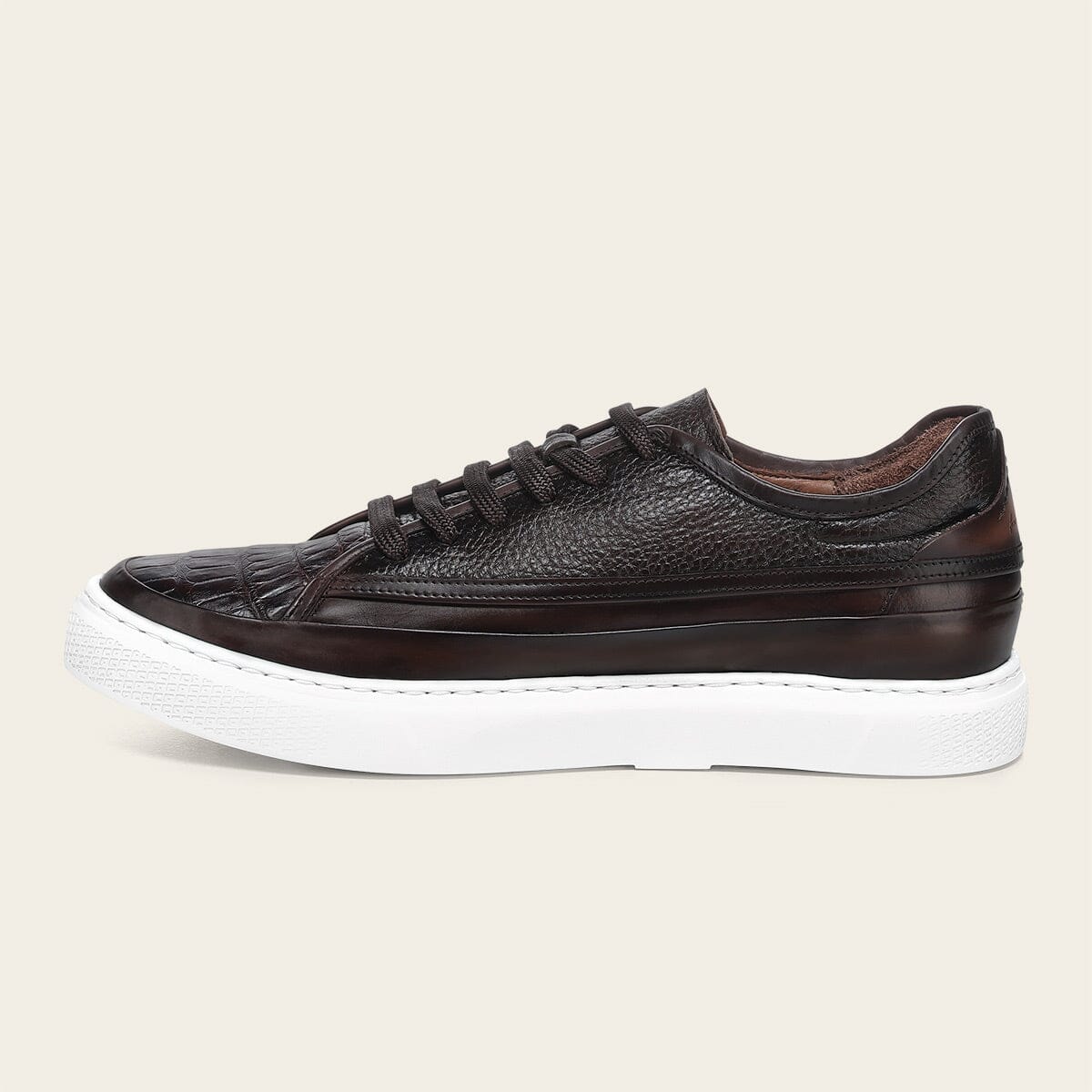 Tenis derby en piel genuina de alligator para caballero