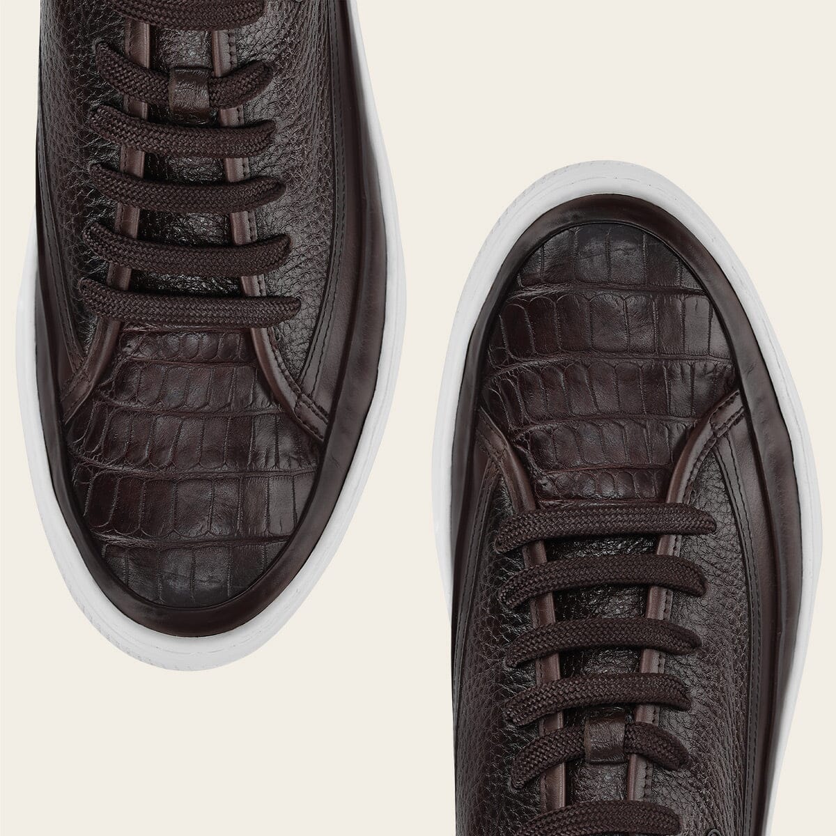 Tenis derby en piel genuina de alligator para caballero