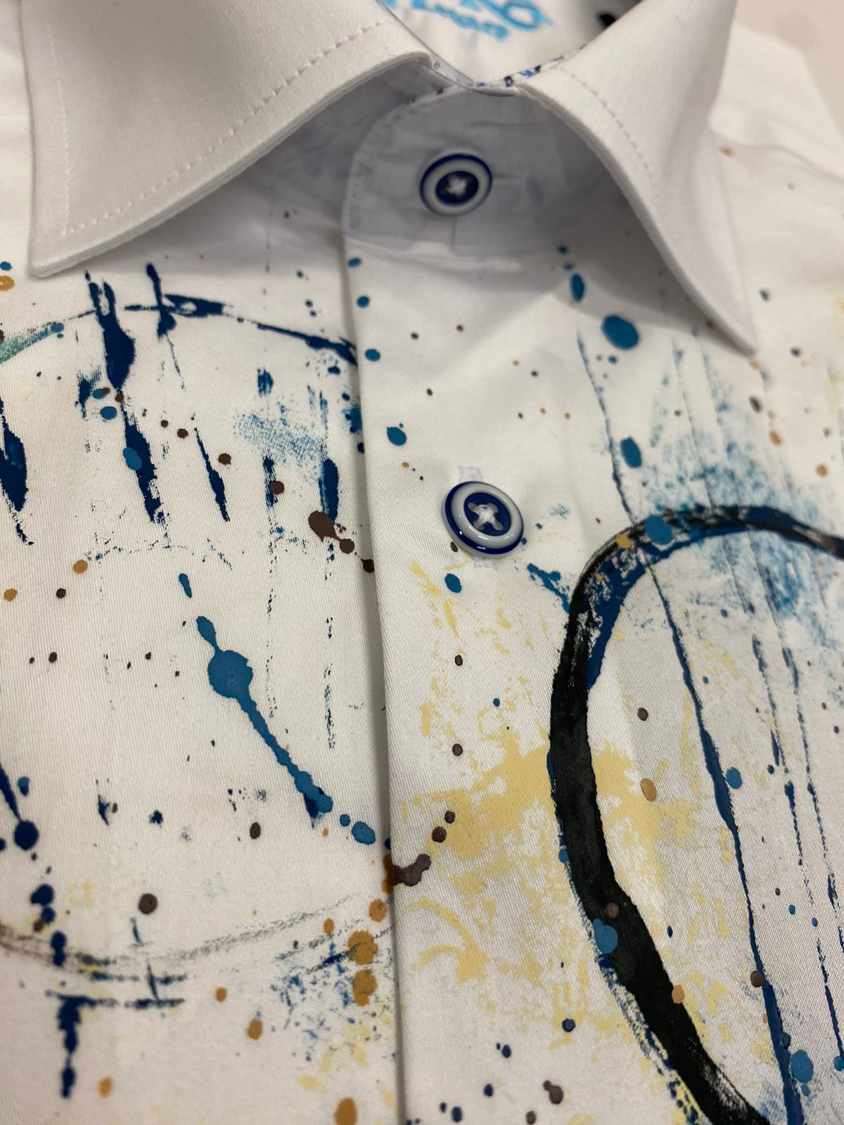 Camisa de moda para hombre, de algodón suave y estampado abstracto